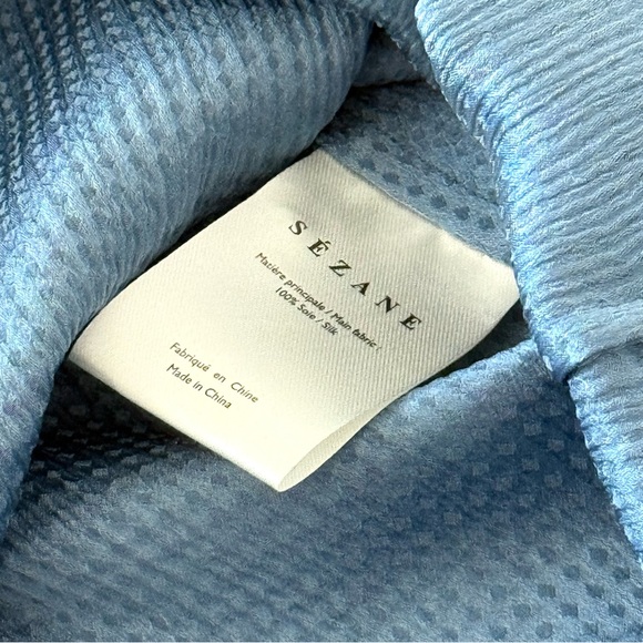 Sezane Priscille Silk Blouse Sz 38 - Picture 9 of 9